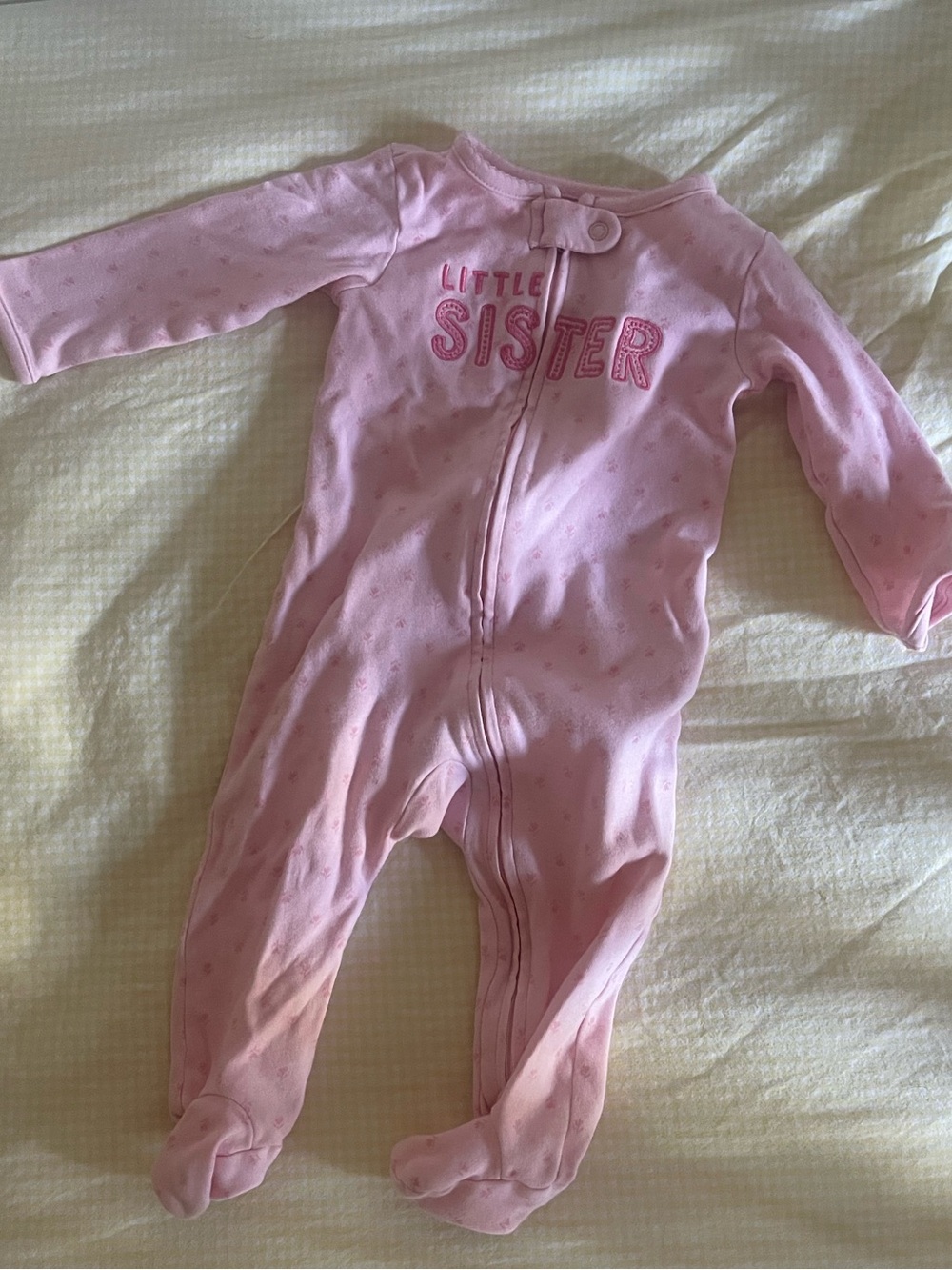 Little sister pink pjs